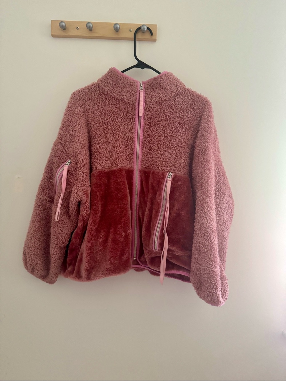 Ugg Plush Zip-Up Jacket in Dusty Rose